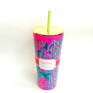 Lily Pulitzer Tumbler w/Straw 24 Oz NWT